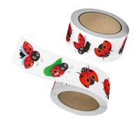 Ladybird Stickers - 1000pc Waterproof | Cartoon, Bulk Rolls, Decals