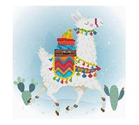 Ladybird Stickset Holiday Llama, set a punto croce di circa 29 x 29 cm per un quadro quadrato da ricamare, passatempo di artigianato per adulti e bambini a partire dagli 8 anni di età