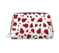 Ladybug 1 Borsa da toilette da viaggio stampata, custodia portatile con tre scomparti interni per accessori, Argento, One Size