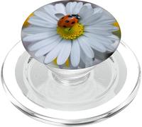 Ladybug Beetle Ladybird Orange Ladybeetle Daisy Flower PopSockets PopGrip per MagSafe