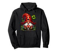 Ladybug GNOME Shamrock Graphic for Women Cute Cloverleaf Felpa con Cappuccio