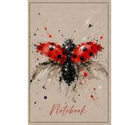 Ladybug Splash Notebook: Lined Notebook with Red Ladybug and Abstract Paint Splatter Cover for Writing, Notes and Journaling