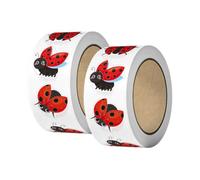 Ládybug Stickers Roll - 1000 Cartoon Waterproof Stickers | 2 Rolls
