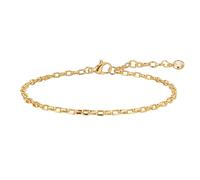 LADYGD Bracciali in oro da donna alla moda placcati in oro 14 carati delicato Paperclip cubano Bead Link braccialetto catena regolabile minimalista gioielli d'oro, Large, Oro giallo, Nessuna pietra