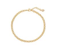 LADYGD Bracciali in oro da donna alla moda placcati in oro 14 carati delicato Paperclip cubano Bead Link braccialetto catena regolabile minimalista gioielli d'oro, Large, Oro giallo, Nessuna pietra