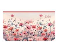 Ladytimer Pad Flower Field 2026 - Taschen-Kalender 15,6x9 cm - Blumen - Weekly - 128 Seiten - Notiz-Buch - Alpha Edition