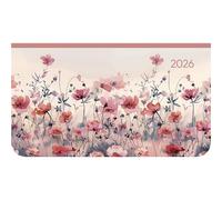Ladytimer Pad Flower Field 2026 - Taschen-Kalender 15,6x9 cm - Blumen - Weekly - 128 Seiten - Notiz-Buch - Alpha Edition