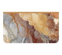 Ladytimer Pad Marble 2026 - Taschen-Kalender 15,6x9 cm - Fliesen - Weekly - 128 Seiten - Notiz-Buch - Alpha Edition
