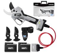 Laecabv 42mm Forbici Potatura a Batteria Elettriche Professionali, con 2 25V/4.0Ah Batteria Litio, LCD, Taglio Progressivo, Cesoie per Olivo, Vigneto (LA42SGYBK)