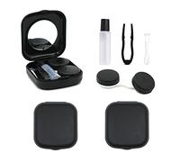 laeeyin Set di 2 contenitori per lenti a contatto, da viaggio, con specchio, a prova di perdite, per la casa e i viaggi, ◦, Alla moda