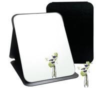 laeeyin Specchio da viaggio pieghevole, portatile, da tavolo, per trucco e acconciatura, 26 x 18 cm