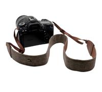 laeeyin Tracolla per fotocamera, cinghia per fotocamera Puro cotone e pelle tessuto regolabile tracolla tracolla cinghia per fotocamere DSLR, fotografi, Marrone, M