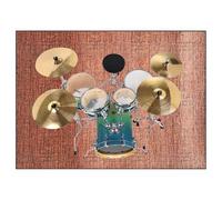 Laegnfho Tappeto per Batteria, Tappeto a Tamburo Insonorizzato, Tappeti Antiscivolo per Batteria, Tappetino per Batterie Elettroniche Rullante Acustica Snare Drum Strumenti Musicali 120 x 80 cm