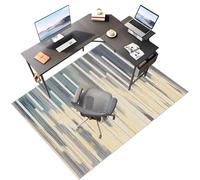Laegnfho Tappeto Sedia Ufficio Tappeto Salvapavimento Antiscivolo Ufficio Protettore del Pavimento Tappeto per Sedia con Ruote Tappeto Sedia Gaming Pavimenti per Parquet e Pavimenti Duri 90 x 120 cm