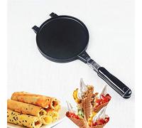 LAEMALLS Piastra per waffle in Lega di Alluminio, Waffle Macchina Antiaderente con Manico Termoisolante, Usando Fuoco o Stufe, Strumento di Cottura per Waffle, Tostapane, Rotoli di uova, pancake#5