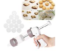 LAEMALLS Presse per Biscotti, Cookies Maker Siringa per Dolci Glassa Che Decora Gun Set, Multifunzionale Mold con 13 Dischi e 6 Punte per Decorazione Torta, Biscotti Fatti in Casa, Dolci, Patisserie#1
