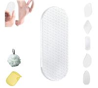 Laenia Nanoglass Foot File, Glass Foot Files For Feet, Feetytm Nanoglass Foot-File, Heel Correction, Shower Foot Scrubber Dead Skin Remover, For Cracked Heels (Flat edge,Oval-C)
