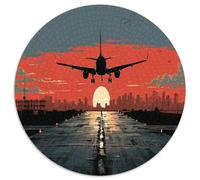 L'aereo è atterrato sulla pista 1000pcs (67.5x67.5cm) - Puzzle Per Adulti GioGattotolo Fai-da-te