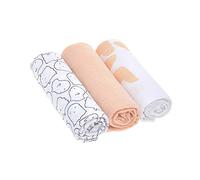 Laessig 1312005824 Swaddle & Burp Blanket, Little Spookies Peach