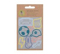 LÄSSIG Adesivi riflettenti per zaino e casco - Pimp Your Bag/Reflective Sticker Football, Pallone da calcio, Adesivi riflettenti