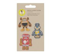 LÄSSIG Adesivi tessili autoadesivi da stirare/Textile Woven Sticker Robots