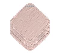 LÄSSIG Asciugamano di mussola in cotone Set di 3/Wash Cloth powder pink