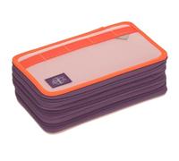 LÄSSIG Astuccio per matite per bambini Astuccio per matite Porta penne Organizer con pennarelli per scula 20 pezzi/School Triple Pencil Case Unique rose/neon orange