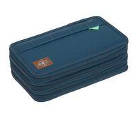 LÄSSIG Astuccio per matite per bambini Astuccio per matite Porta penne Organizer con pennarelli per scula 20 pezzi/School Triple Pencil Case Unique navy