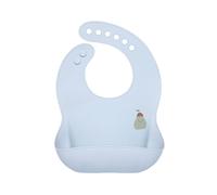 LÄSSIG Bavaglino in silicone per bambini Bavaglino per bambini con vassoio di raccolta lavabile in lavastoviglie/Happy Fruits Pear