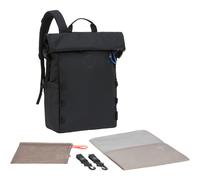 Lässig bolso de pañales Green Label Outdoor Rolltop Backpack Black