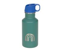 LÄSSIG Bottiglia per bambini in acciaio inox senza BPA 500ml per l'asilo, a prova di perdite, con tappo per lo sport/Bottle Stainless Steel Little Gang Rainbow green