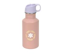 LÄSSIG Bottiglia per bere in acciaio inox senza BPA 500ml per bambini asilo nido scuola materna a prova di perdite con tappo sportivo per bere/Bottle Stainless Steel Pattern Party rose/lilac