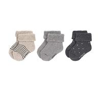 LÄSSIG Calzini in spugna per bambini Set di 3/ Grigio Taglia 15-18