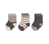 LÄSSIG Calzini unisex per bambini e neonati Set di 3/ Antracite-Taupe Taglia 19-22