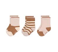 LÄSSIG Calzini unisex per bambini e neonati Set di 3/ Rosa Caramello Taglia 19-22