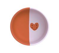 LÄSSIG Ciotola per bambini in silicone/Silicone Bowl Happy Rascals Heart lavender