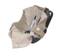LÄSSIG Coperta a maglia per seggiolino auto 100% cotone organico GOTS taupe