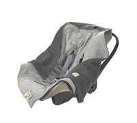 LÄSSIG Coperta a maglia per seggiolino auto Coperta per seggiolino auto 100% cotone organico GOTS antracite