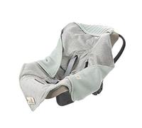 LÄSSIG Coperta a maglia per seggiolino auto Coperta per seggiolino auto 100% cotone organico GOTS menta chiaro
