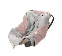 LÄSSIG Coperta a maglia per seggiolino auto Coperta per seggiolino auto 100% cotone organico GOTS rosa scuro