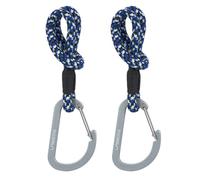 LÄSSIG Ganci per Passeggino Porta Borse Appendere Borse Shopping Borsa per Passeggino 2 pezzi/Stroller Hooks Cord black/blue/vanilla