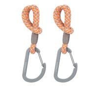 LÄSSIG Ganci per Passeggino Porta Borse Appendere Borse Shopping Borsa per Passeggino 2 pezzi/Stroller Hooks Cord beige/orange/lavende