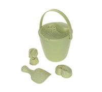 LÄSSIG Giocattoli da Spiaggia Set 5 Pezzi Giochi Spiaggia Bambini con Secchiello Pala 2 stampi per la sabbia/Sand Toy Set Water Friends olive