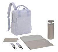 LÄSSIG Zaino fasciatoio Borsa fasciatoio Zaino con fasciatoio, attacco per carrozzina, portabiberon Prodotto in modo sostenibile/GRE Vividal Backpack cord lilac