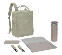 LÄSSIG Zaino fasciatoio Borsa fasciatoio Zaino con fasciatoio, attacco per carrozzina, portabiberon Prodotto in modo sostenibile/GRE Vividal Backpack cord light khaki