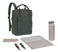 LÄSSIG Zaino fasciatoio Borsa fasciatoio Zaino con fasciatoio, attacco per carrozzina, portabiberon Prodotto in modo sostenibile/GRE Vividal Backpack dark olive