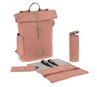 LÄSSIG Zaino fasciatoio Borsa fasciatoio con fasciatoio, attacco per carrozzina, portabiberon Prodotto in modo sostenibile/Rolltop Backpack cannella