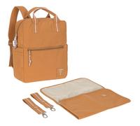 LÄSSIG Zaino fasciatoio Zaino partner per genitori e bambini con fasciatoio e attacco per carrozzina/Little One & Me Square Backpack Big GOTS caramel