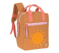 LÄSSIG Zaino per la scuola materna Borsa per bambini Zaino partner per genitori e bambini/Little One & Me Square Backpack Small caramel