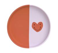 LÄSSIG Piatto per bambini in silicone Piatto per la Tavola dei Bambini/Silicone Plate Happy Rascals Heart
